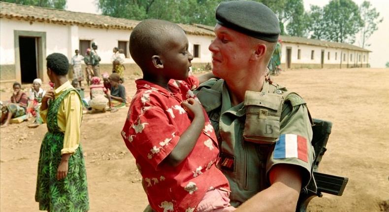 France says its soldiers were only deployed in Rwanda in 1994 after most of the killing had happened and their presence helped save thousands of lives