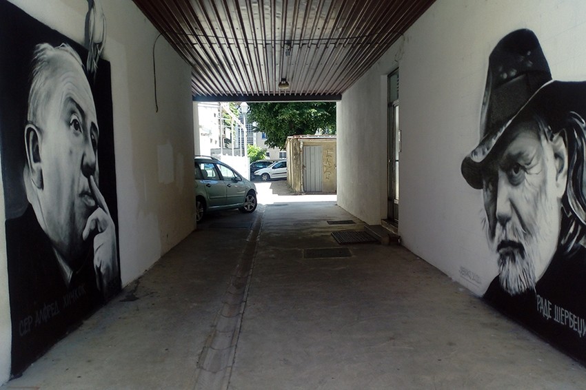 Alfred Hičkok i Rade Šerbedžija 