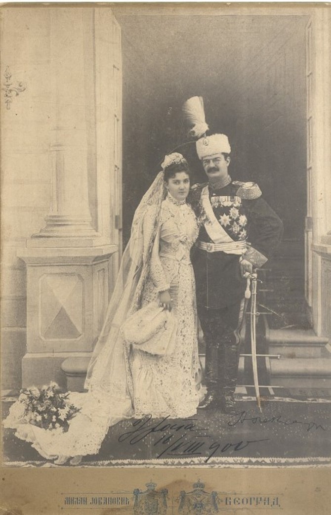 Aleksandar i Draga na venčanju