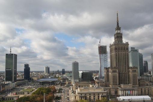 Warszawa panorama Pałac Kultury i Nauki