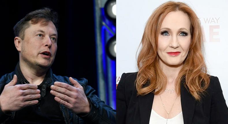 Elon Musk JK Rowling wide