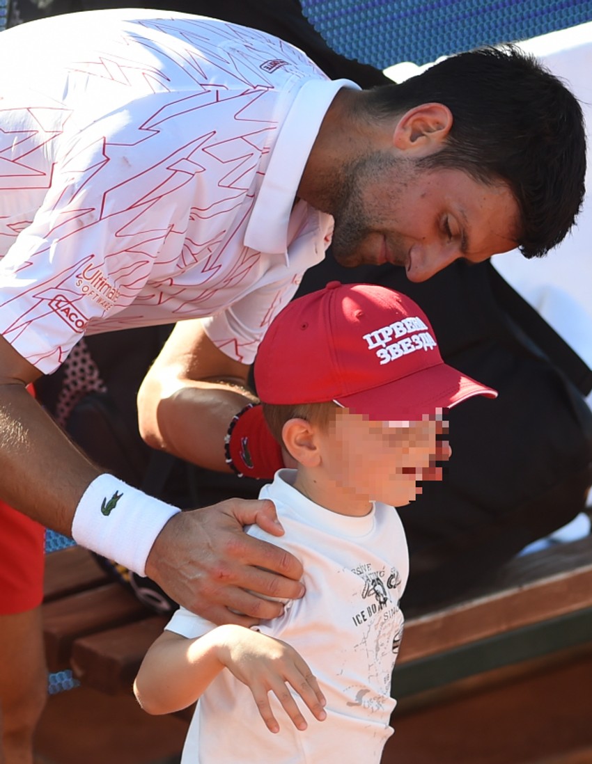 Novak Đoković sa sinom Stefanom