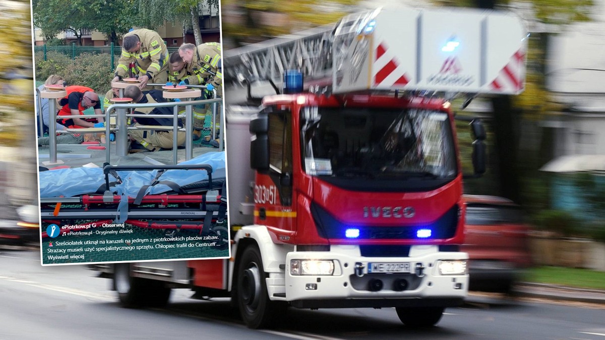 6-latek zakleszczył palce w karuzeli w Piotrkowie Trybunalskim