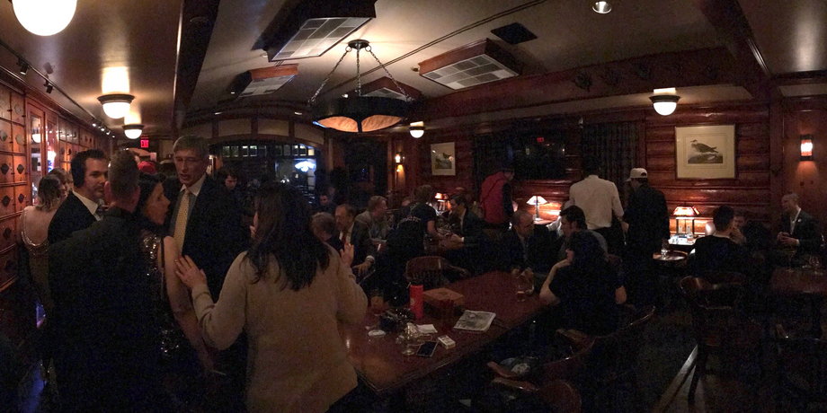 The Deploraball after party was held at a cigar lounge.