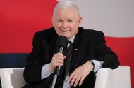 Jarosław Kaczyński podczas spotkania w Ostródzie