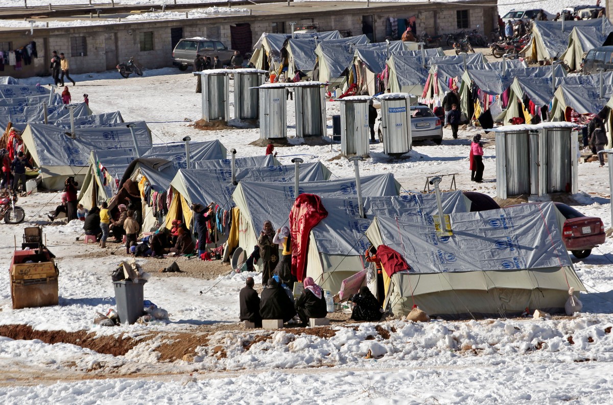 Obóz uchodźców z Syrii