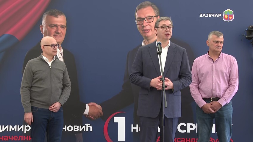 Aleksandar Vučić u selu Grljan