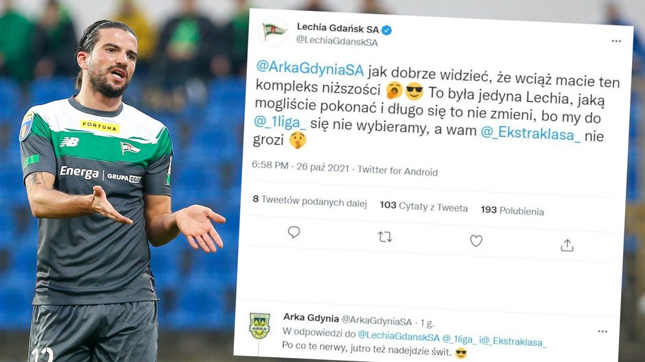 Marco Terrazzino Zdjęcie pochodzi z profilu na Twitterze Lechii Gdańsk