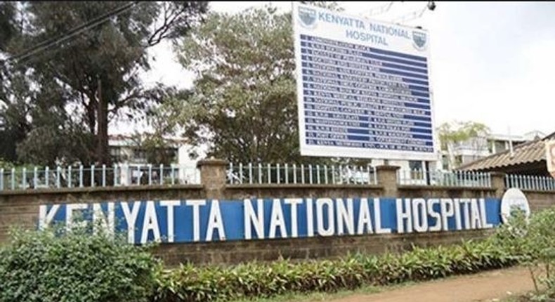 File image of the entrance to Kenyatta National Hospital