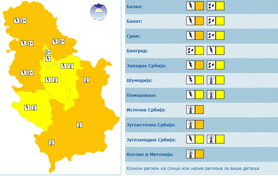 Popaljen žuti i narandžasti metoalarm u Srbiji 8 jula