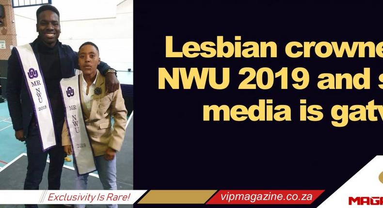 South African men furious as lesbian is crowned as winner of an all-male pageant 