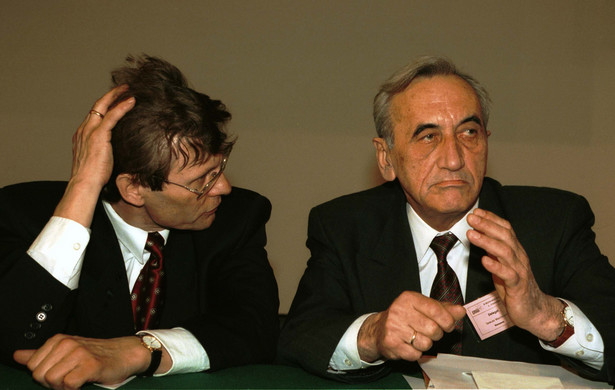 Leszek Balcerowicz i Tadeusz Mazowiecki w 1995 roku