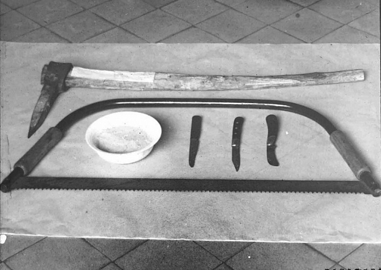 Narzędzia, którymi posługiwał się Karl Denke - seryjny morderca z Ziębic (Munsterberg) na Dolnym Śląsku