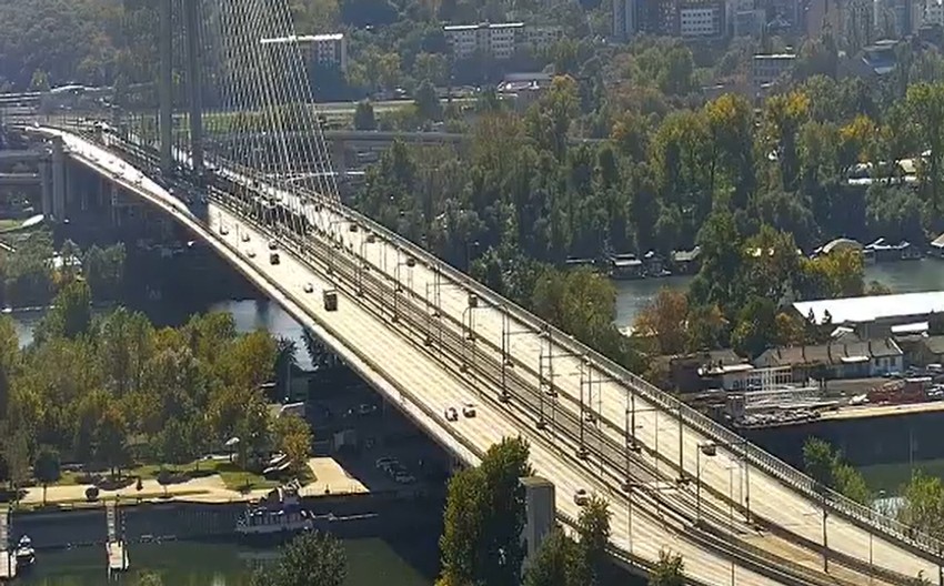 Most na Adi, tramvaji ne idu u smeru ka Novom Beogradu