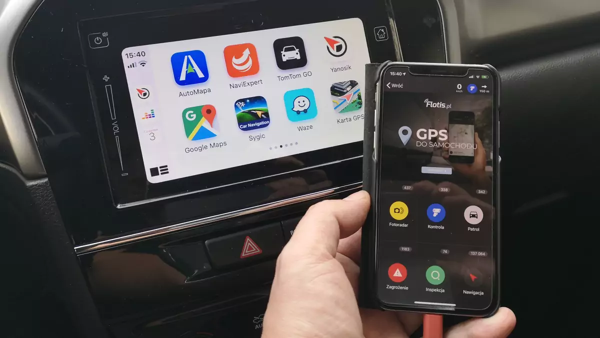 Yanosik w Apple CarPlay