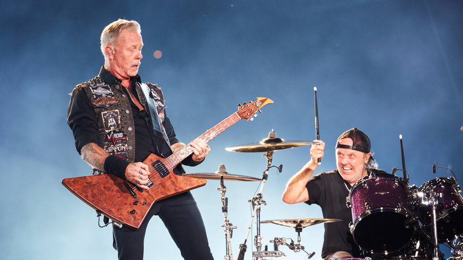 James Hetfield i Lars Ulrich podczas występu na Lollapalooza Festival