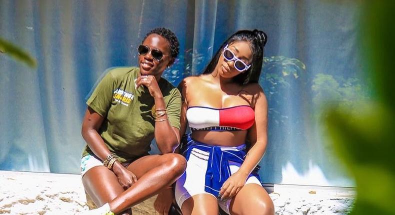 Akothee with Victoria Kimani. Singer Akothee. Post your achievements and I will engage you further – Akothee to Nyakundi