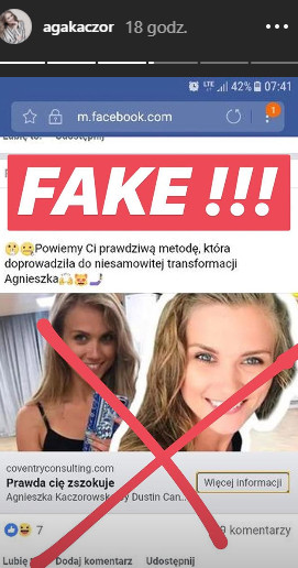 Agnieszka Kaczorowska na Instagramie