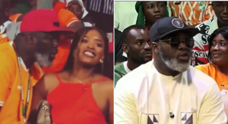 AFCON fan who was caught on camera wooing lady apologises to his wife