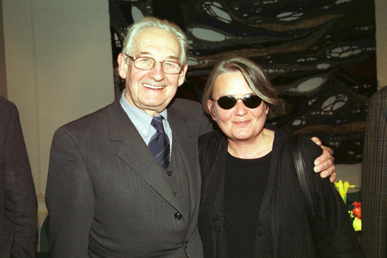 Agnieszka Holland i Andrzej Wajda w 2001 r.