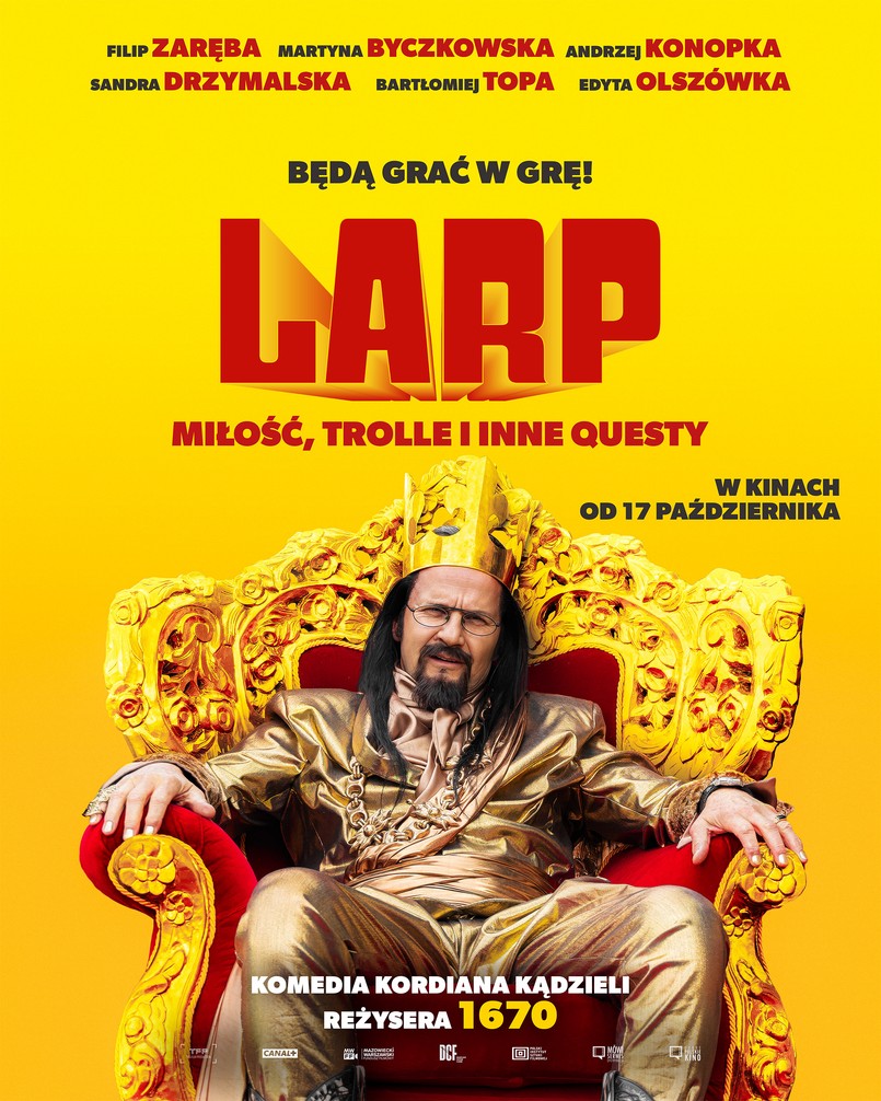 Bartłomiej Topa na plakacie teaserowym filmu "LARP. Miłość, trolle i inne questy"