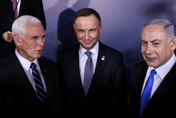 Andrzej Duda Benjamin Netanjahu Mike Pence