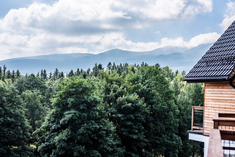 Cristal Resort Szklarska Poręba by Zdrojowa. Widok na Śnieżne Kotły