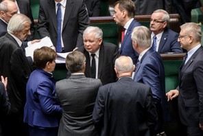 Kaczyński Szydło pierwsze posiedzenie Sejmu VIII kadencji 