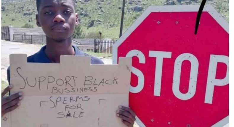 Young man advertise his sperm selling business, the prices will ‘kill’ you