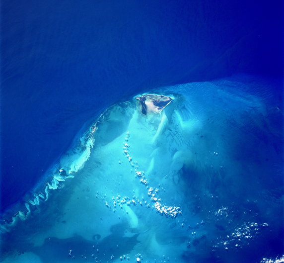 Wyspa Bimini na Bahamach - zdjęcie satelitarne.