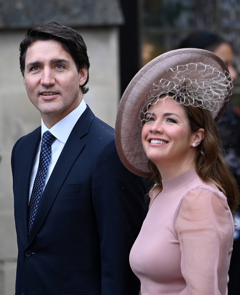 Sophie Grégoire Trudeau, żona premiera Kanady, w kapeluszu z woalką