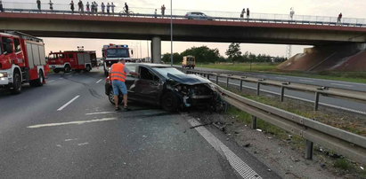 Groźny wypadek na autostradzie A4. Ranne cztery osoby