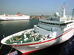 Groźny pożar na luksusowym statku