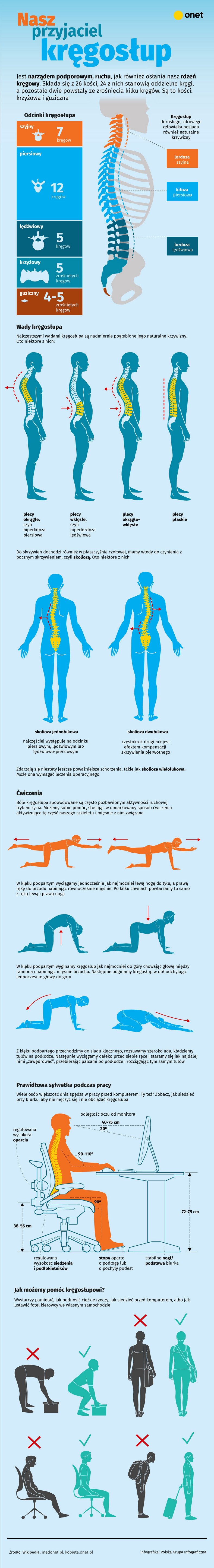 Boli Cię kręgosłup? Zobacz infografikę