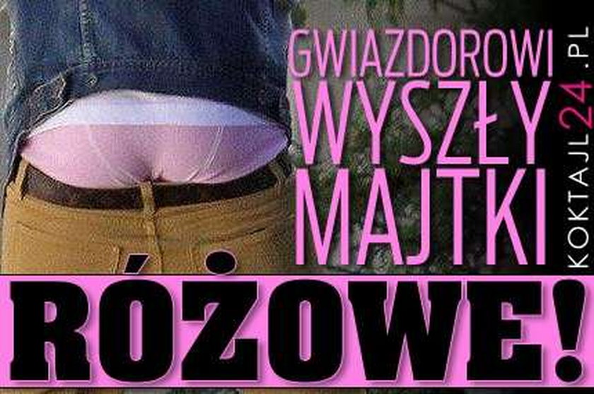 Gwiazdor pokazał różowe majtki. Ojej...