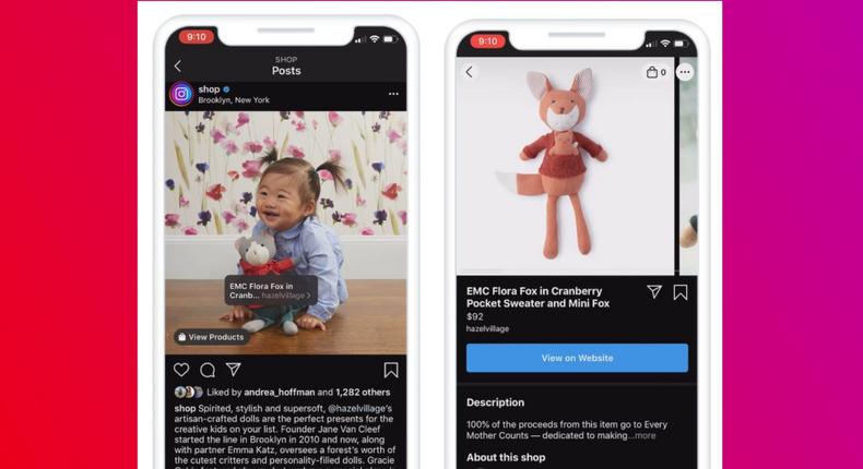 Instagram shopping