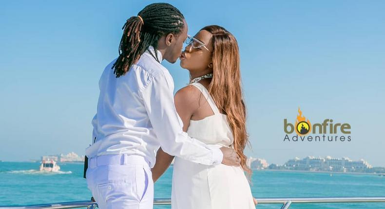 Diana Marua and Bahati in Dubai for a Holiday