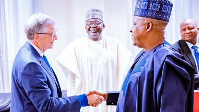 Vice President Kashim Shettima meets with Bill Gates, Co-founder of the Bill and Melinda Gates Foundation. [Presidency]