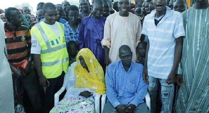 Abba and Halima on their wedding day