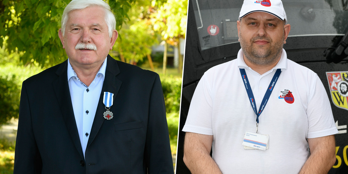 Wrocławianie: Zbigniew Szulc (73 l.) i Piotr Krzyżanowski (47 l.) oddali wiele litrów krwi. Uratowali najpewniej niejedno zdrowie i niejedno życie. Wakacje to dobry moment, by dołączyć do grona honorowych dawców. 