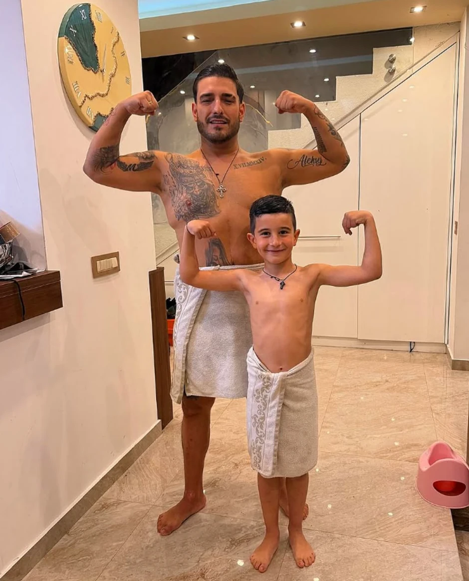 Darko Lazić sa sinom Aleksejem