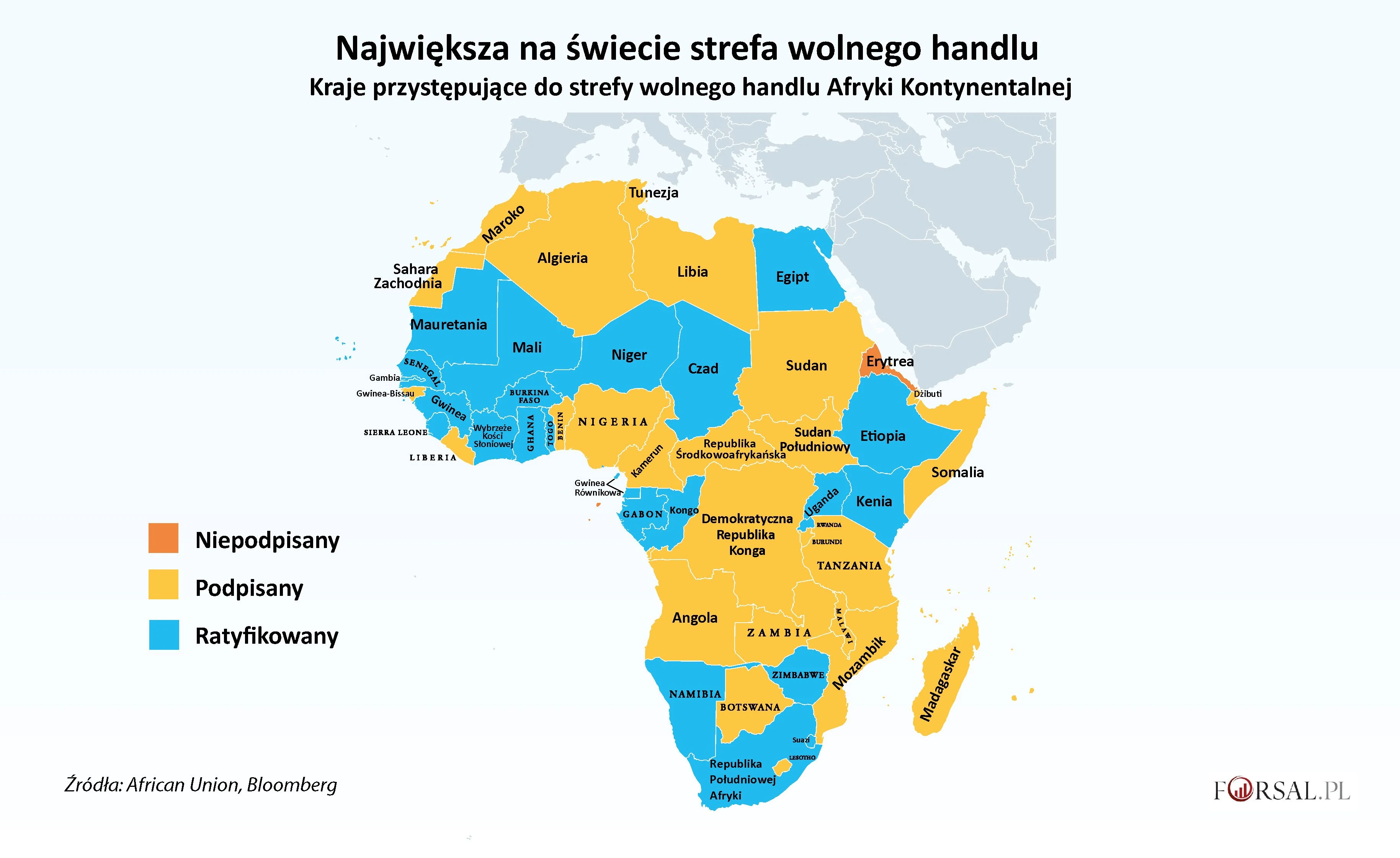 Afryka Państwa I Stolice Mapa