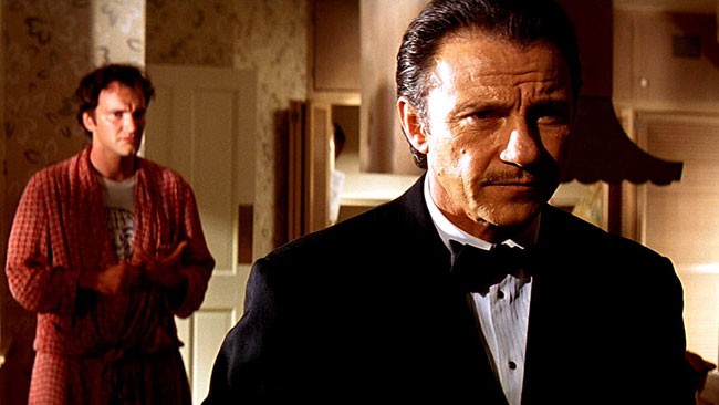 Harvey Keitel (Winston Wolfe) i Quentin Tarantino