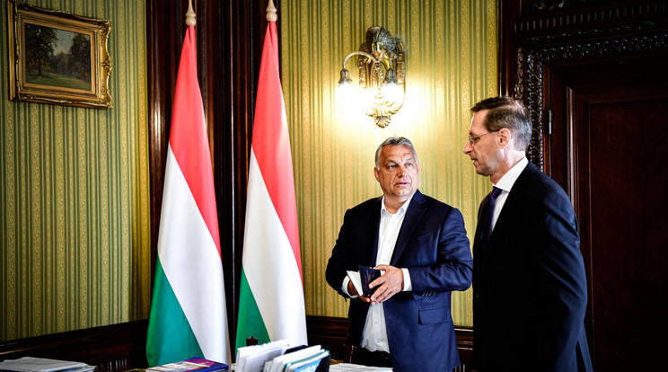 Orbán Viktor miniszterelnök és Varga Mihály pénzügyminiszter / Fotó: MTI/Miniszterelnöki Sajtóiroda/Benko Vivien Cher