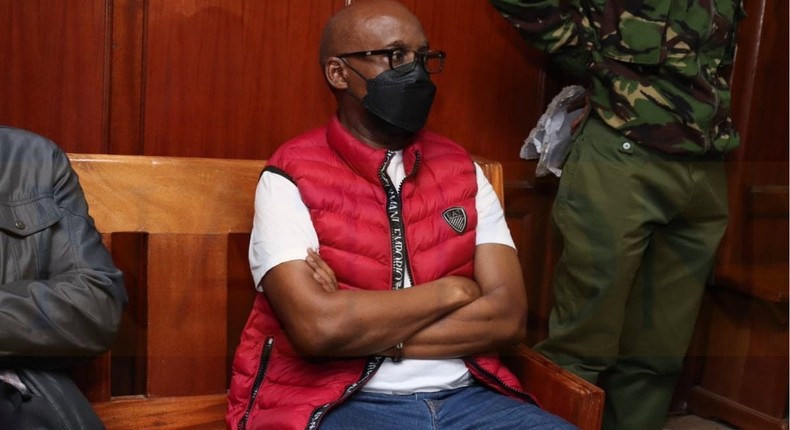 Jimi Wanjigi in court on Wednesday, January 19, 2022