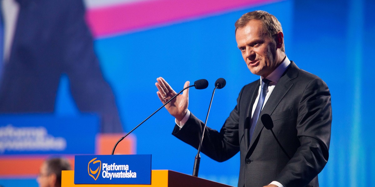 Donald Tusk Na konwencji PO