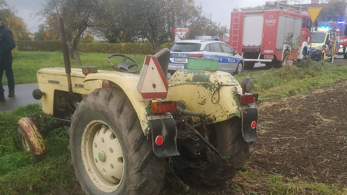 Mężczyzna zginął pod kołami własnego ciągnika 