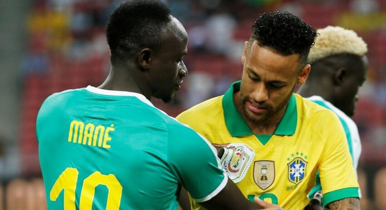 Sadio Mané et Neymar en 2019