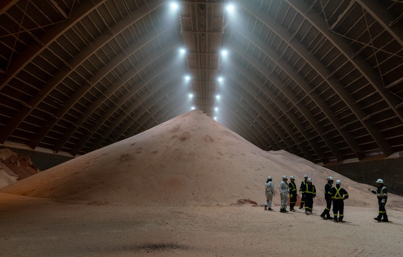 Canada is the world's largest exporter of potash, a key fertilizer ingredient.Heywood Yu/Bloomberg/Getty Images