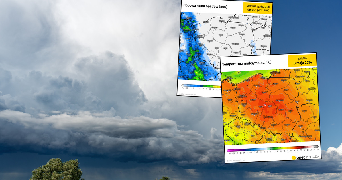 Wetter.  Stürme und Regengüsse ziehen auf Polen zu.  Heute wird es nicht überall sonnig sein